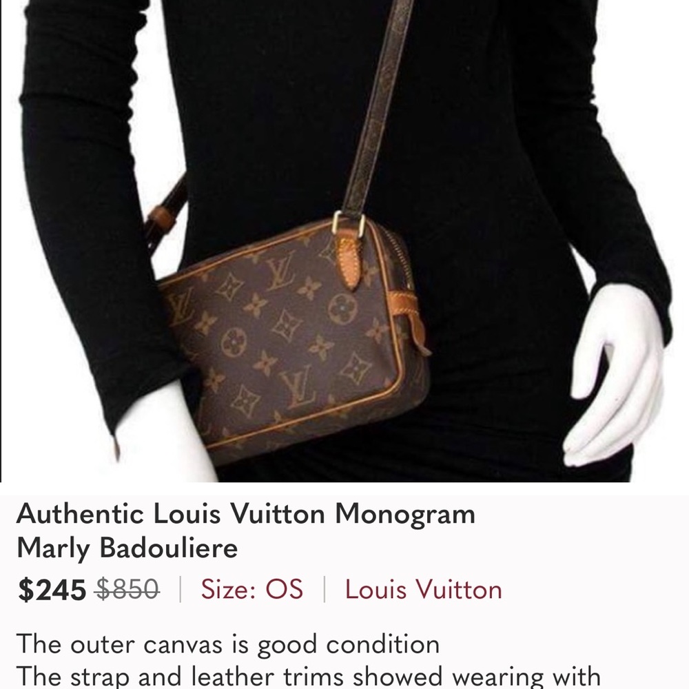 Authentic Louis Vuitton Monogram
Marly Badouliere